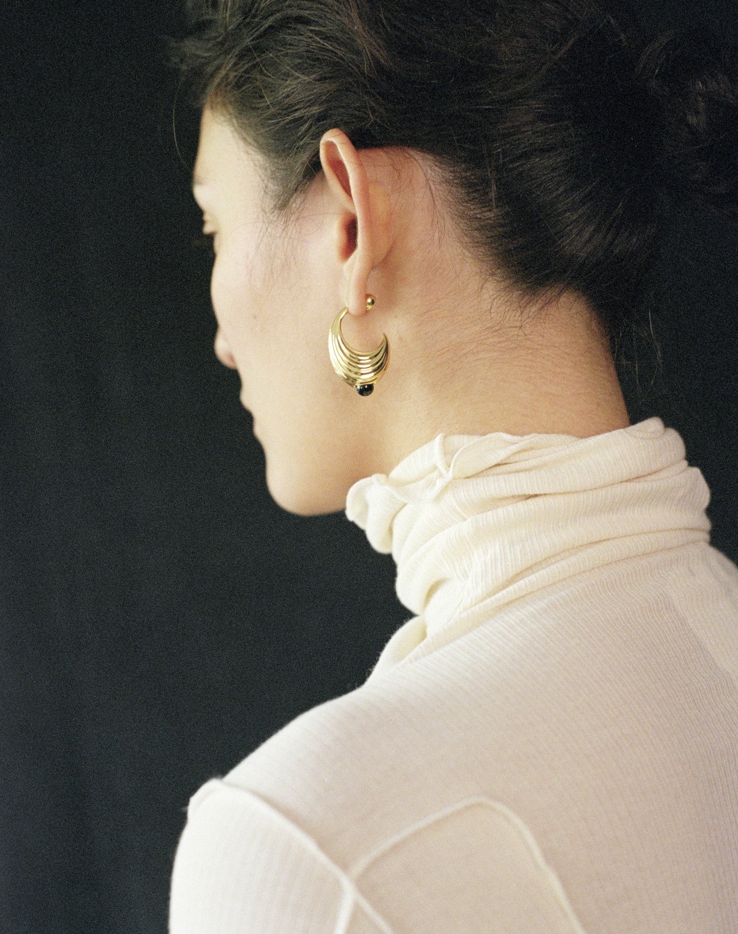 Herherlin | Wave Pearl & Agate Earring