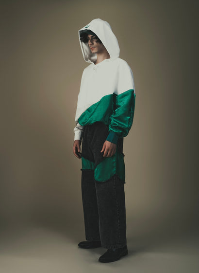 DAWANG | TSINGTAO x DAWANG Deng Denim/Brocade Patch Pants