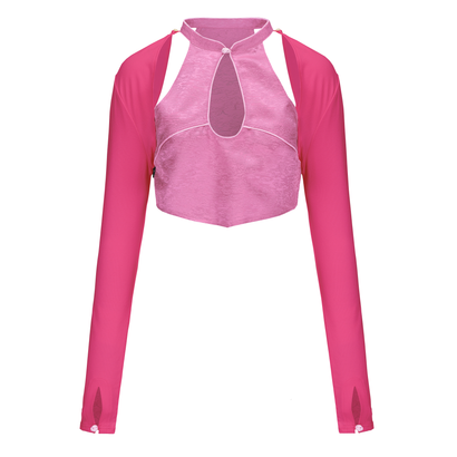DAWANG | Yao Keyhole Detachable Sleeves Top