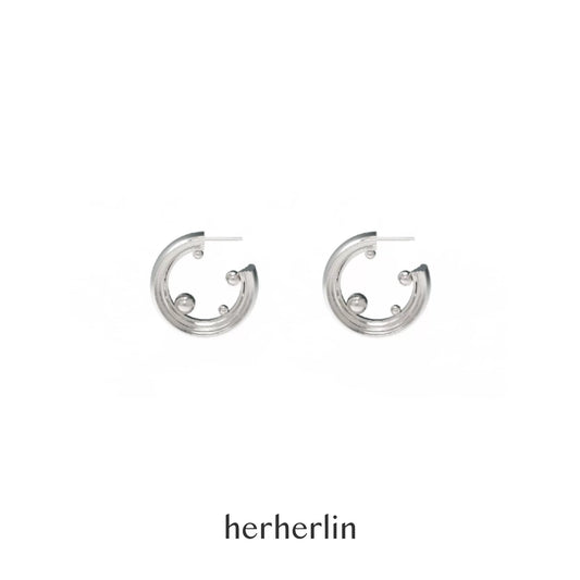 Herherlin | Wave & Pearl Earring