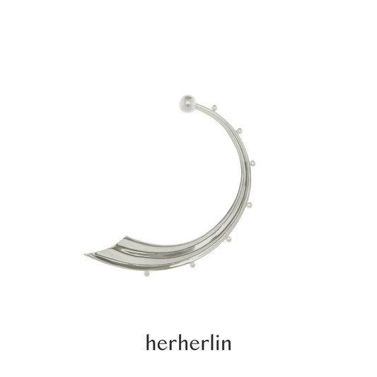 Herherlin | Large Wave Hook Earring | Single
