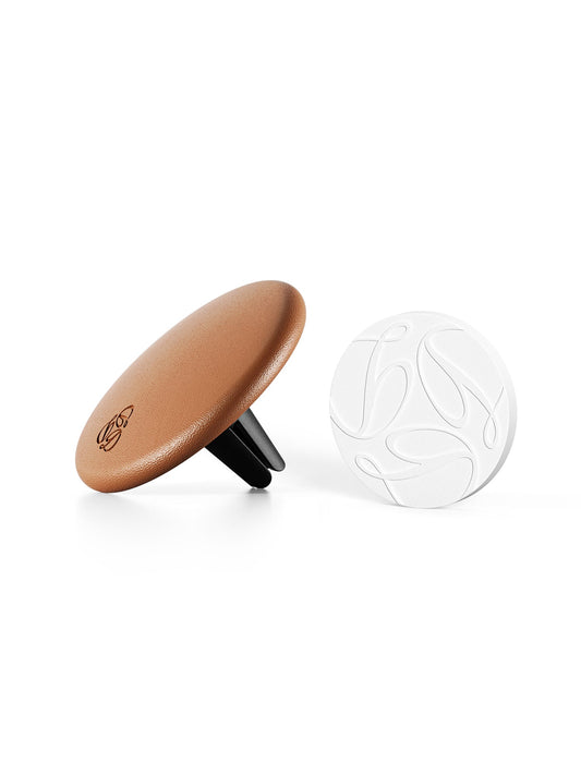 Delfino | Camel Lambskin Leather Car Diffuser and Insert