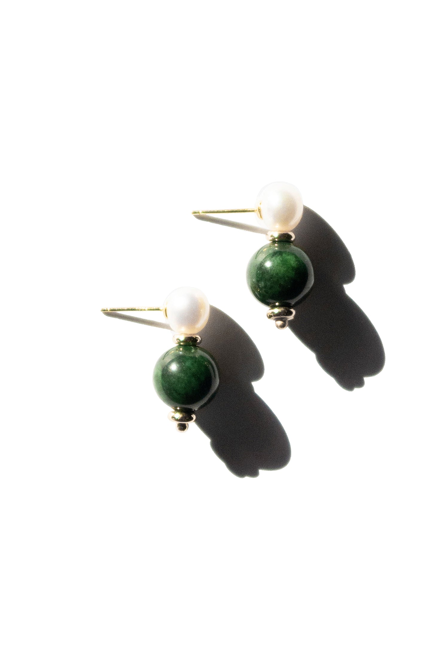 Seree | Robyn — Pearl Jade Stone Drop Earrings