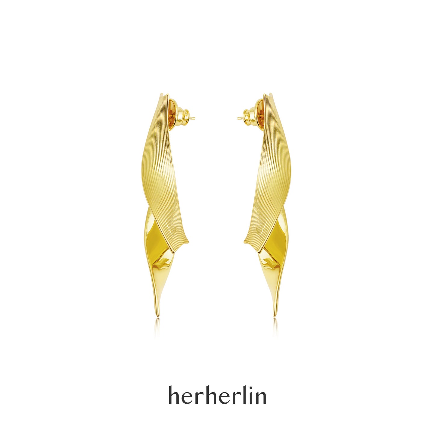 Herherlin | Corrugated Ribbon Earrings