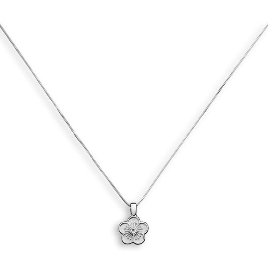 LOUPN | Ehwa Floral Pendant Necklace - Dark