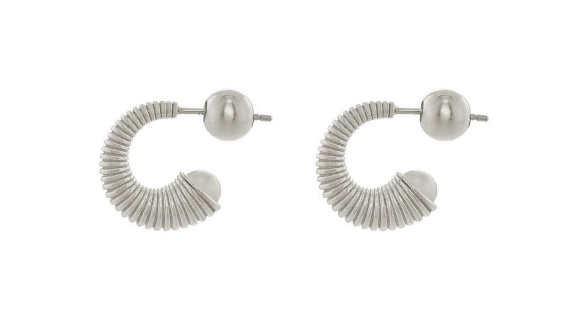 Herherlin | Ripple hoop Pearl Earrings