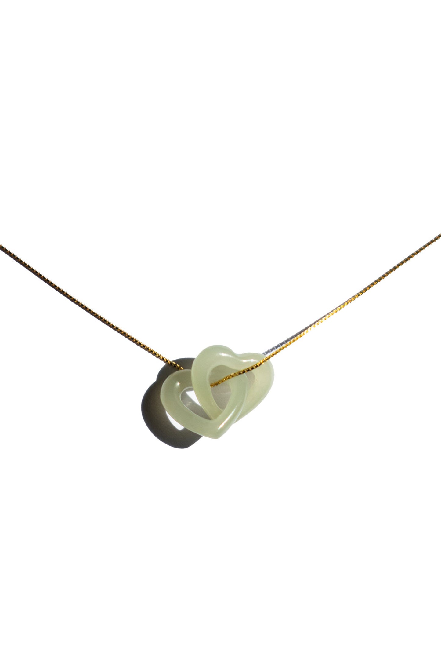 Seree | The Hearts — Interlocking Jade Pendant Necklace