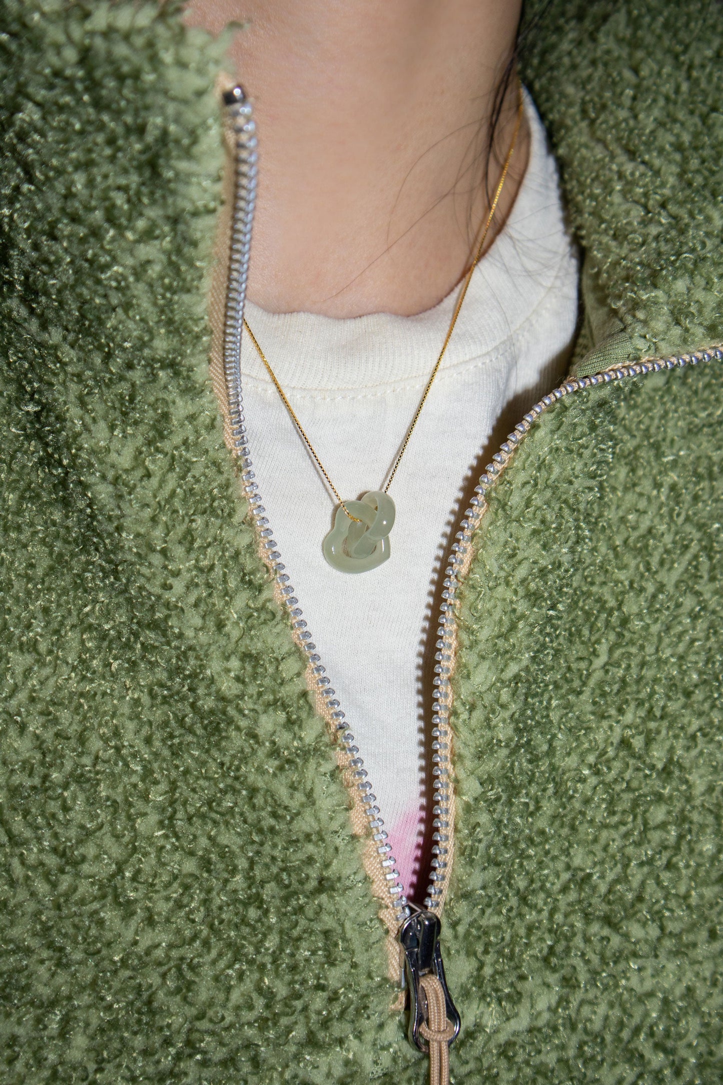 Seree | The Hearts — Interlocking Jade Pendant Necklace